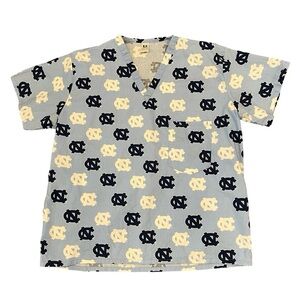 🩵 University of North Carolina Tarheels Scrubs Shirt | Uniform Shirt | Large